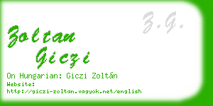 zoltan giczi business card