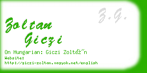 zoltan giczi business card